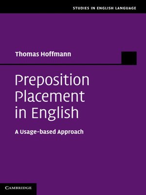 cover image of Preposition Placement in English